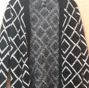 Forever 21 Sweater Faux Fur Boho triangle S